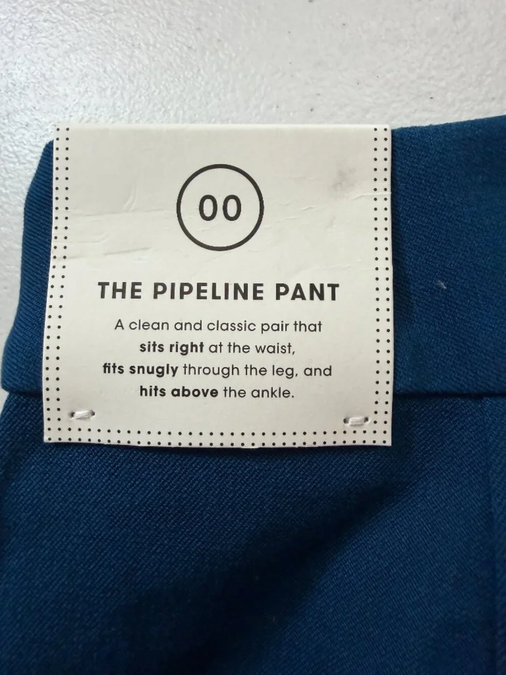 Kate Spade Saturday The Pipeline Pant Peacock Blue Ankle Pants Size 00 NWT